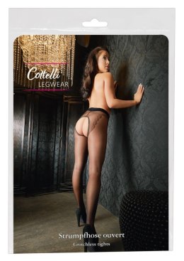 Cottelli LEGWEAR Rajstopy jedwabiste 20 DEN z otwartą częścią majteczkową