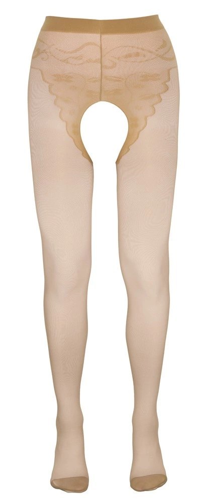Cottelli Legwear rajstopy beżowe z czarnym szwem z tyłu, model 4, 20 DEN Cottelli Legwear rajstopy beżowe z czarnym szwem z tyłu, model 4, 20 DEN