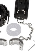 Fetish Collection Kajdanki na ręce + pierścień stalowy, regulowane
