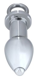 Fetish Collection Zestaw Kajdanki i Korek Metalowy z Łańcuchem 58 cm
