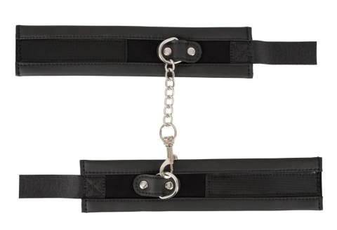 Vegan Fetish Kajdanki poliuretanowe z łańcuszkiem i zapięciem na rzepy Vegan Fetish Kajdanki poliuretanowe z łańcuszkiem i zapięciem na rzepy