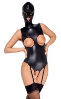 Bad Kitty Body bez biustu z maską, imitacja skory, rozmiar M