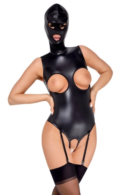 Bad Kitty Body bez biustu z maską, imitacja skory, rozmiar M Bad Kitty Body bez biustu z maską, imitacja skory, rozmiar M
