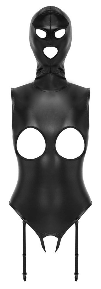 Bad Kitty Body bez biustu z maską, imitacja skory, rozmiar M Bad Kitty Body bez biustu z maską, imitacja skory, rozmiar M