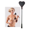 Bad Kitty Dwustronna Packa Serce Czarna 25cm Poliuretan/Futerko