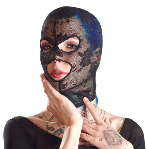 Bad Kitty Koronkowa Czarna Maska z Otworami na Oczy i Usta Bad Kitty Koronkowa Czarna Maska z Otworami na Oczy i Usta
