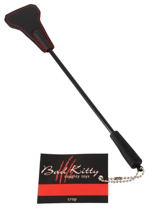 Bad Kitty czarny bat z łopatką, dwustronny, 25 cm, czerwone przeszycia Bad Kitty czarny bat z łopatką, dwustronny, 25 cm, czerwone przeszycia