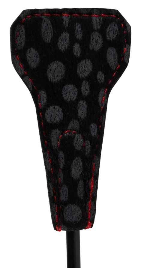 Bad Kitty czarny bat z łopatką, dwustronny, 25 cm, czerwone przeszycia Bad Kitty czarny bat z łopatką, dwustronny, 25 cm, czerwone przeszycia