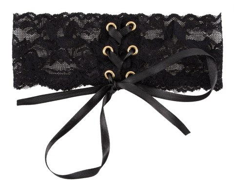 Cottelli Accessories naszyjnik koronkowy czarny z satynową tasiemką 32 cm Cottelli Accessories naszyjnik koronkowy czarny z satynową tasiemką 32 cm