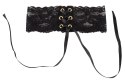 Cottelli Accessories naszyjnik koronkowy czarny z satynową tasiemką 32 cm