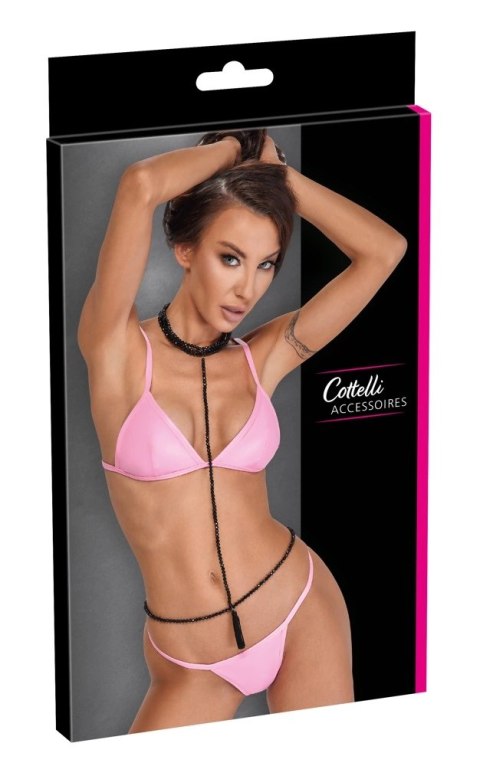 Cottelli Accessories naszyjnik trzyrzędowy z pereł, elastyczny łańcuszek