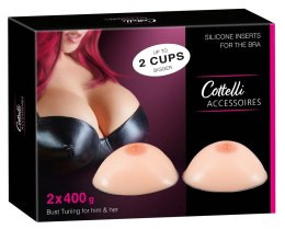 Cottelli Accessories silikonowe wkładki do biustonosza 400g anatomiczne
