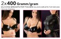Cottelli Accessories silikonowe wkładki do biustonosza 400g anatomiczne