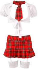 Cottelli Costumes Stroj Szkolny Mini S z Krawatem i Pończochami