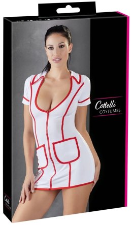Cottelli Costumes Sukienka pielęgniarki biała czerwona M elastyczna