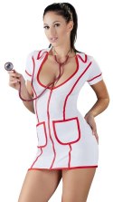 Cottelli Costumes Sukienka pielęgniarki biała czerwona M elastyczna