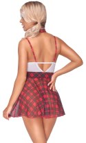 Cottelli Costumes zestaw szkolny XL w kratkę z rozkloszowaną spodnicą
