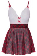 Cottelli Costumes zestaw szkolny XL w kratkę z rozkloszowaną spodnicą