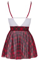 Cottelli Costumes zestaw szkolny XL w kratkę z rozkloszowaną spodnicą
