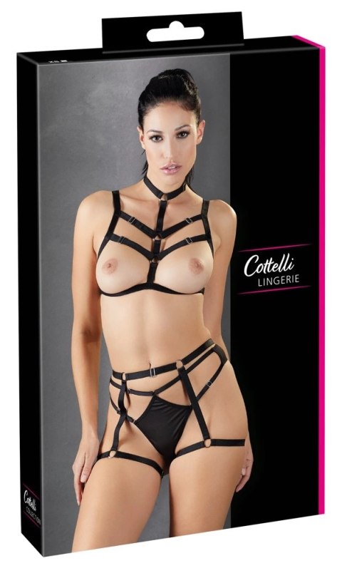 Cottelli Lingerie Harness Set Gora i Doł Bondage Czarny S-L