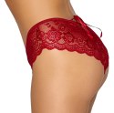 Cottelli Collection Figi Koronkowe Otwarte Czerwone XL