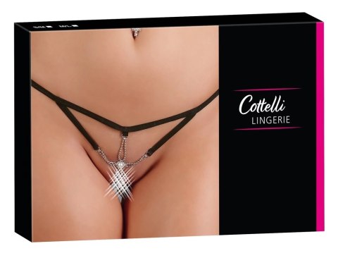 Cottelli Collection Stringi Strappy z Srebrnymi Ozdobami M/L Cottelli Collection Stringi Strappy z Srebrnymi Ozdobami M/L
