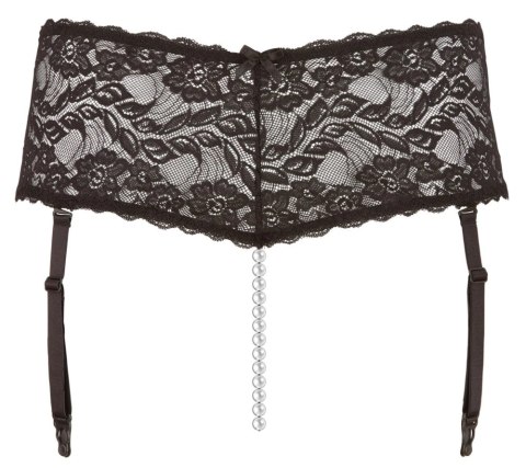 Cottelli Curves Stringi Koronkowe z Perełkami i Paskami 4XL Czarny Cottelli Curves Stringi Koronkowe z Perełkami i Paskami 4XL Czarny