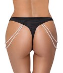 Cottelli LINGERIE Stringi Koronkowe z Perłowymi Łańcuszkami M/L