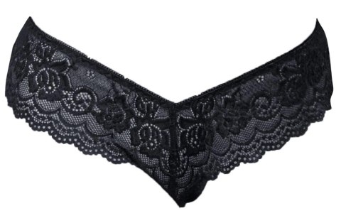 Cottelli LINGERIE Stringi wysokie z elastycznej koronki M czarne Cottelli LINGERIE Stringi wysokie z elastycznej koronki M czarne