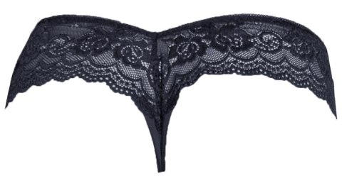 Cottelli LINGERIE Stringi wysokie z elastycznej koronki M czarne Cottelli LINGERIE Stringi wysokie z elastycznej koronki M czarne