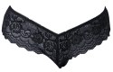 Cottelli LINGERIE Stringi wysokie z elastycznej koronki S czarne