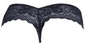 Cottelli LINGERIE Stringi wysokie z elastycznej koronki S czarne
