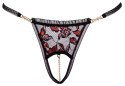 Cottelli LINGERIE Stringi z koronką i perełkami, rozmiar M/L, czarne