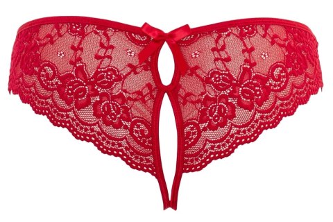 Cottelli Lingerie Figi Koronkowe z Wycięciami i Kokardkami Czerwone L Cottelli Lingerie Figi Koronkowe z Wycięciami i Kokardkami Czerwone L