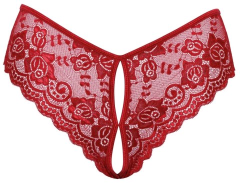 Cottelli Lingerie Figi koronkowe czerwone z otwartą konstrukcją M Cottelli Lingerie Figi koronkowe czerwone z otwartą konstrukcją M