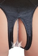 Cottelli Lingerie Majteczki Satynowe z Perełkami Czarny S