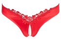 Cottelli Lingerie Satynowe Majtki Perłowe Czerwone S