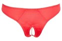 Cottelli Lingerie Satynowe Majtki Perłowe Czerwone S