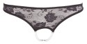 Cottelli Lingerie Stringi Koronkowe z Perłami Czarny M