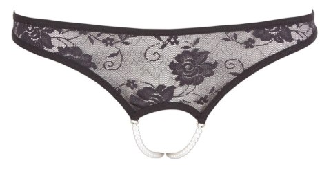Cottelli Lingerie Stringi Koronkowe z Perłami Czarny M Cottelli Lingerie Stringi Koronkowe z Perłami Czarny M