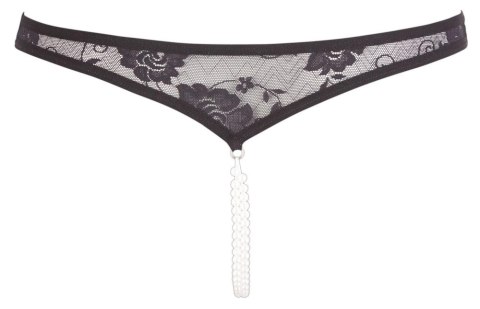 Cottelli Lingerie Stringi Koronkowe z Perłami Czarny M Cottelli Lingerie Stringi Koronkowe z Perłami Czarny M