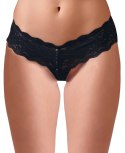 Cottelli Lingerie Stringi Koronkowe z Perłowym Akcentem Czarny XL