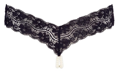 Cottelli Lingerie Stringi XL Czarna Koronka Naszyjnik Pereł Kwiatowy Motyw Cottelli Lingerie Stringi XL Czarna Koronka Naszyjnik Pereł Kwiatowy Motyw