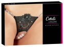 Cottelli Lingerie Stringi S/M z Kwiatowym Haftem i Dżetami
