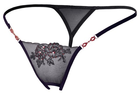 Cottelli Lingerie Stringi Siateczkowe z Haftem S/M Eleganckie Cottelli Lingerie Stringi Siateczkowe z Haftem S/M Eleganckie