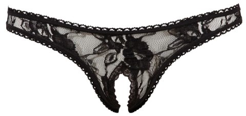 Cottelli Lingerie Stringi koronkowe z otwartą konstrukcją czarne XL Cottelli Lingerie Stringi koronkowe z otwartą konstrukcją czarne XL