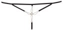 Cottelli Lingerie Stringi z cienkich paskow S/M srebrne detale