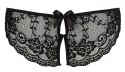 Cottelli Lingerie figi koronkowe z wycięciami i kokardkami czarne S