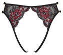 Cottelli Lingerie majtki koronkowe czarno-czerwone S-L regulowane