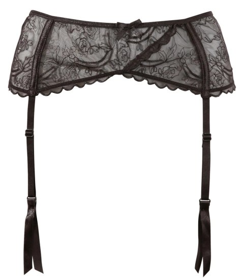 Cottelli Lingerie pas do pończoch czarny XL czteropunktowy haftowany Cottelli Lingerie pas do pończoch czarny XL czteropunktowy haftowany